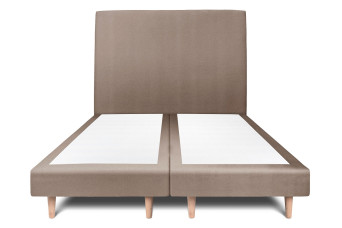 Lit 2x90x200 cm avec Tête de lit tapissée - Tissu Velours