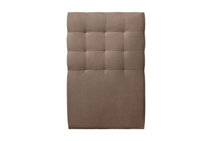 Lit 90x190 cm - Sommier tapissier H29 cm + tête de lit capitonnée - Tissu Velours Taupe