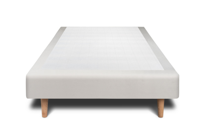 Lit 90x200 cm avec Tête de lit tapissée - Tissu Velours
