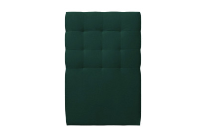 Lit 90x190 cm - Sommier tapissier H29 cm + tête de lit capitonnée - Tissu Velours Vert