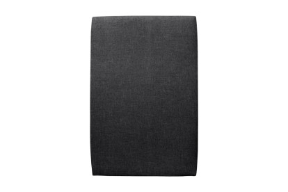 Lit 90x200 cm - Sommier tapissier H35 cm + tête de lit tapissée - Tissu Toile natté Noir