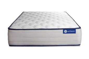 Ensemble Matelas Sommier 90x200 cm - Sommier Blanc (en kit) - Actilatex Form