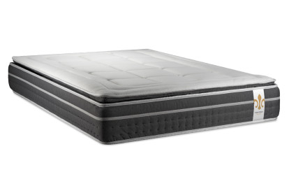 Pack lit complet 140x190 cm - Matelas + Sommier Blanc + 2 oreillers + Couette - Trente PLUS