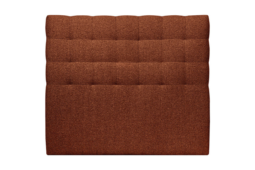 Tête de lit 200 cm Capitonnée - Tissu Bouclette Terracotta