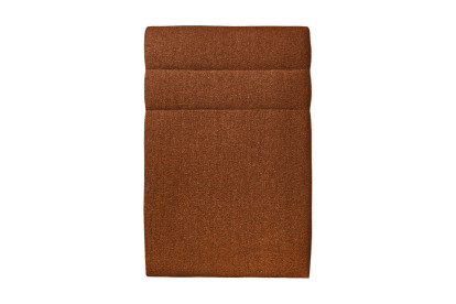 Lit 90x190 cm - Sommier tapissier H29 cm + tête de lit à lignes - Tissu Bouclette Terracotta