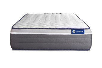 Ensemble Matelas Sommier 80x190 cm - Sommier Gris (en kit) - Actilatex Plus