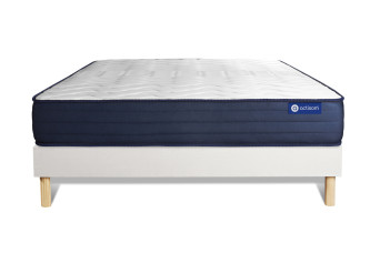 Ensemble Matelas Sommier 180x200 cm - Sommier Blanc (en kit) - Actiflex Life