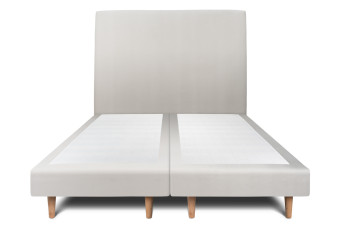 Lit 2x80x200 cm avec Tête de lit tapissée - Tissu Velours