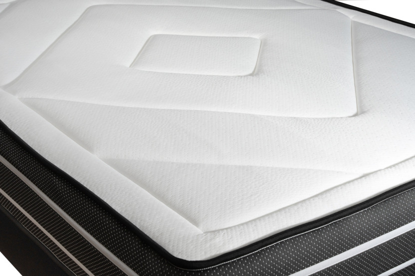Ensemble Matelas Sommier 160x200 cm - 2 Sommiers Blancs - Exclusive