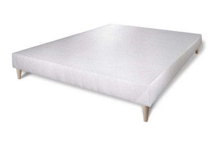 Pack lit complet 140x190 cm - Matelas + Sommier Blanc + 2 oreillers + Couette - Lancaster