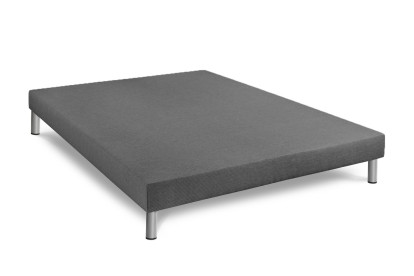 Pack lit complet 160x200 cm - Matelas + Sommier Gris + 2 oreillers + Couette - Bodyone