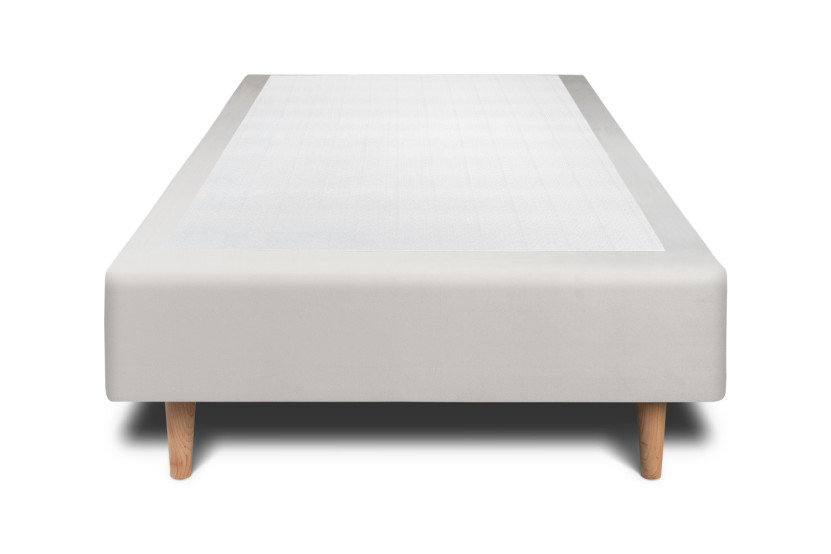 Lit 90x200 cm avec Tête de lit tapissée - Tissu Velours