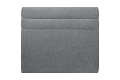 Tête de lit 135 cm Lignes - Tissu Toile Natté Gris Anthracite