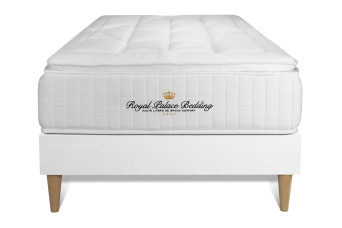 Ensemble Matelas Sommier 90x190 cm - Sommier Blanc (déjà monté) - George V Ensemble Matelas Sommier 90x190 cm - Sommier Blanc (déjà monté) - George V