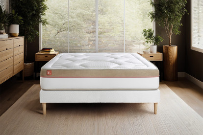 Ensemble Matelas Sommier 90x190 cm - Sommier Blanc (déjà monté) - Le Cosy
