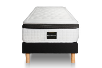 Ensemble Matelas Sommier 120x200 cm - Sommier Noir (en kit) - Privilège