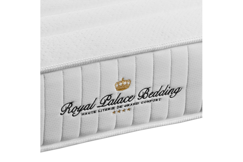 Ensemble Matelas Sommier 140x190 cm - Sommier Noir (déjà monté) - Nottingham