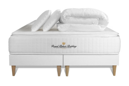 Pack lit complet 180x200 cm - Matelas + 2 Sommiers Blancs + 2 oreillers + Couette - George V