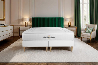 Ensemble Matelas Sommier 160x200 cm - 2 Sommiers Blanc - Lancaster Ensemble Matelas Sommier 160x200 cm - 2 Sommiers Blanc - Lancaster