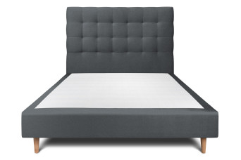 Lit 160x200 cm avec Tête de lit capitonnée - Tissu Velours