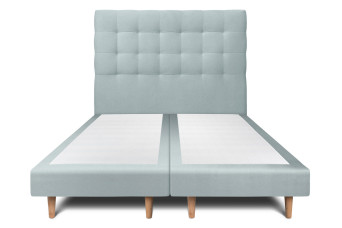 Lit 2x80x200 cm avec Tête de lit capitonnée - Tissu Velours Lit 2x80x200 cm avec Tête de lit capitonnée - Tissu Velours