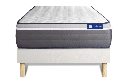 Ensemble Matelas Sommier 80x200 cm - Sommier Blanc (en kit) - Actiflex Plus