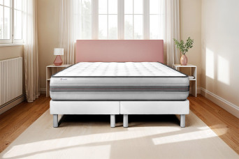Ensemble Matelas Sommier 180x200 cm - 2 Sommiers Blanc - Vitalpower Recover