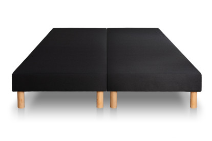 Pack lit complet 200x200 cm - Matelas + 2 Sommiers Noirs + 2 oreillers + Couette - Exclusive
