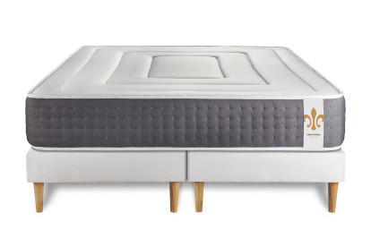 Ensemble Matelas Sommier 160x200 cm - 2 Sommiers Blanc - Vingt-Six