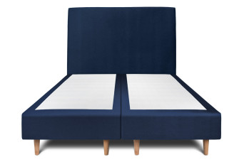 Lit 2x100x200 cm avec Tête de lit tapissée - Tissu Velours