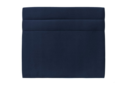 Tête de lit 135 cm Lignes - Tissu Velours Bleu Ocean