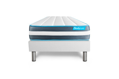 Ensemble Matelas Sommier 90x200 cm - Sommier Blanc (en kit) - Bodyform