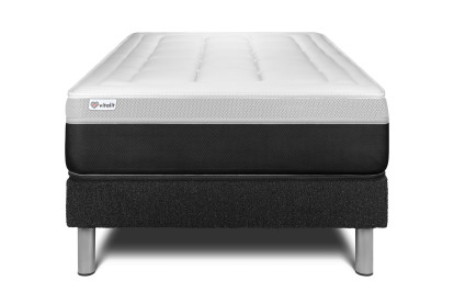 Ensemble Matelas Sommier 90x190 cm - Sommier Noir (en kit) - Vital Form