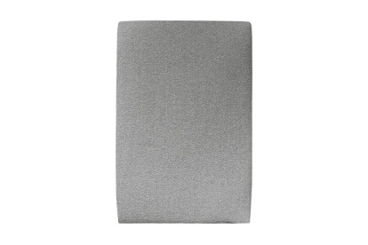 Lit 90x190 cm - Sommier à lattes H29 cm + tête de lit tapissée - Tissu Bouclette Gris