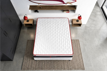 Ensemble Matelas Sommier 180x200 cm - 2 Sommiers Noir - Energy