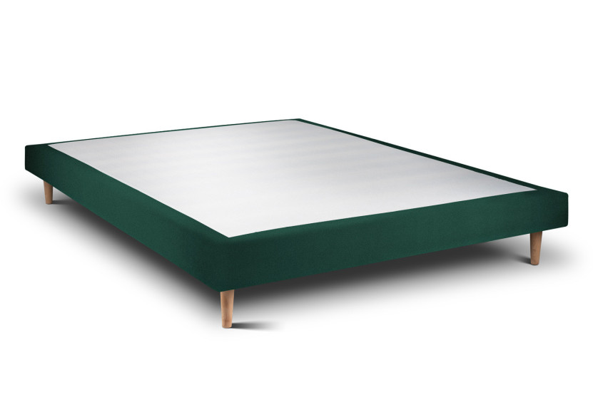 Lit 150x200 cm avec Tête de lit capitonnée - Tissu Velours
