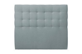 Tête de lit 135 cm Capitonnée - Tissu Velours Gris Bleute
