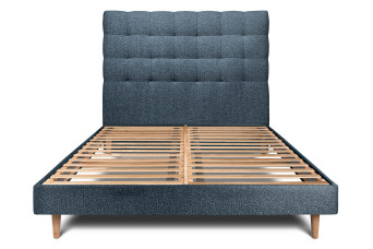 Lit 140x190 cm avec Tête de lit capitonnée - Tissu Bouclette Lit 140x190 cm avec Tête de lit capitonnée - Tissu Bouclette