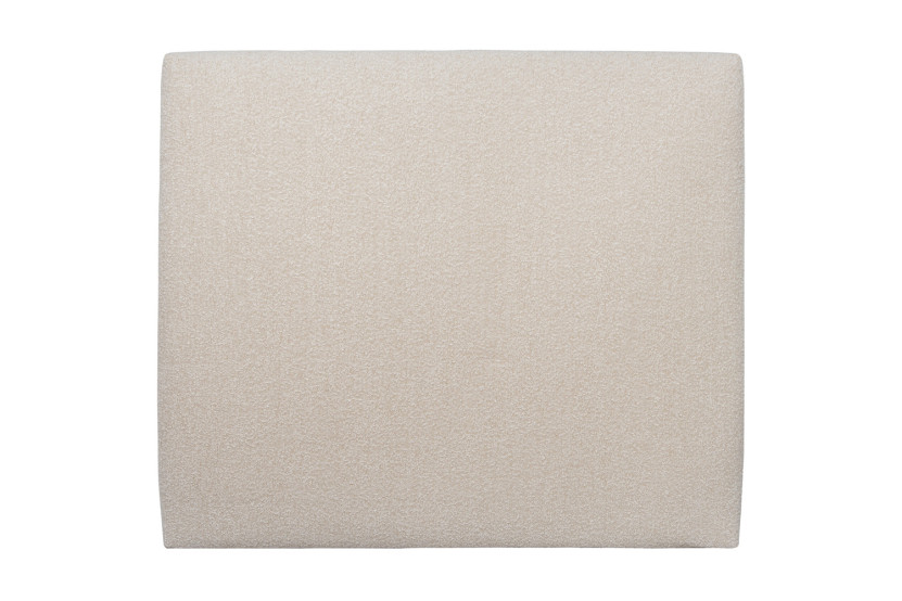 Tête de lit 150 cm Tapissée - Tissu Bouclette Beige Clair