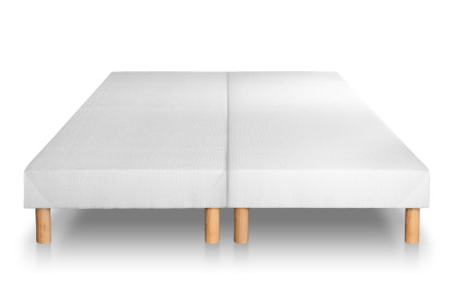Pack lit complet 200x200 cm - Matelas + 2 Sommiers Blancs + 2 oreillers + Couette - Supérieur