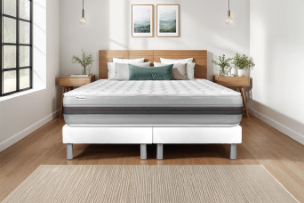 Ensemble Matelas Sommier 180x200 cm - 2 Sommiers Blanc - Vitalspring Recover