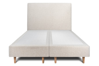 Lit 2x80x200 cm avec Tête de lit tapissée - Tissu Bouclette