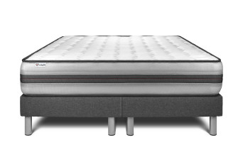 Ensemble Matelas Sommier 200x200 cm - 2 Sommiers Blanc - Vitalpower Recover