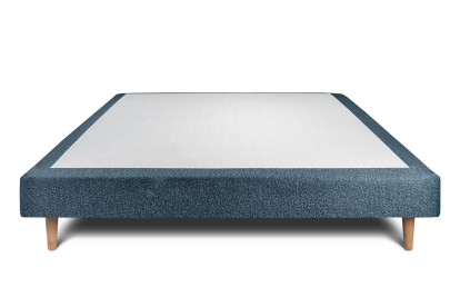 Sommier Tapissier 150x190 cm - H29 cm - Bouclette - Bleu