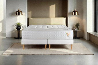 Ensemble Matelas Sommier 180x200 cm - 2 Sommiers Blanc - Vingt-Quatre