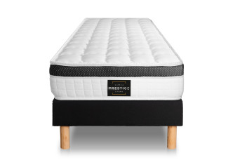 Ensemble Matelas Sommier 80x200 cm - Sommier Noir (en kit) - Supérieur