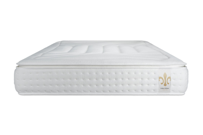Ensemble Matelas Sommier 200x200 cm - 2 Sommiers Blanc - Vingt-Quatre PLUS