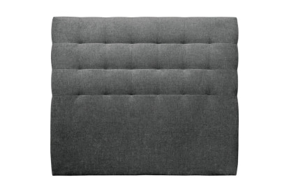Tête de lit 150 cm Capitonnée - Tissu Toile Natté Gris Anthracite