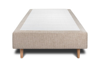 Sommier Tapissier 100x200 cm (déjà monté) - Toile Nattée - Beige Brun