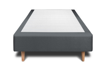 Sommier Tapissier 80x200 cm (déjà monté) - Velours - Gris Anthracite